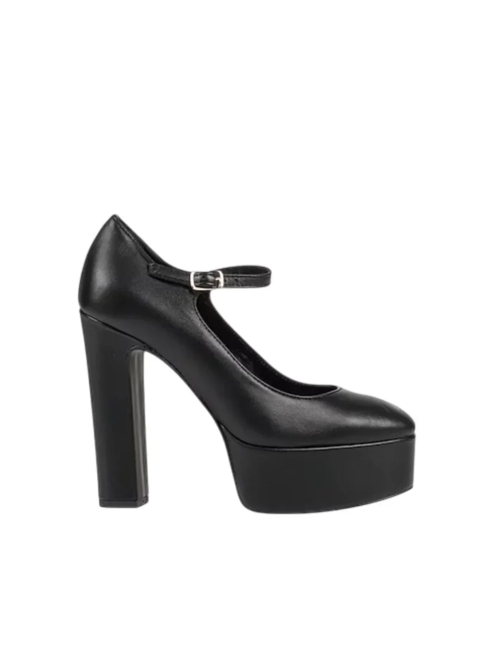 ISLO Isabella Lorusso Mary Jane Platform Pumps Black Leather Women's US 9 39 NIB